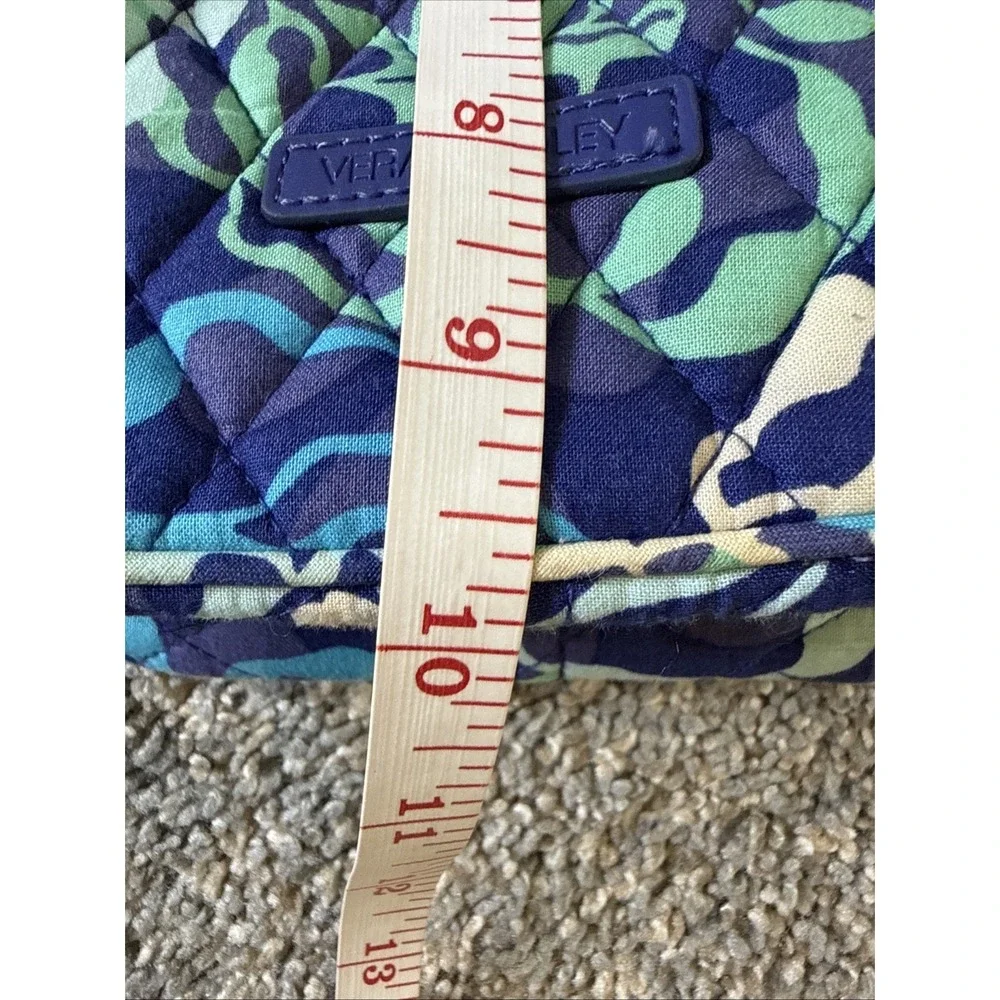 Vera Bradley Insulated Lunch Bag Catalina Blue Side Pockets ID Window